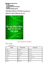 Bài tập môn Tiếng Anh Lớp 5 - Unit 1 Whats your address